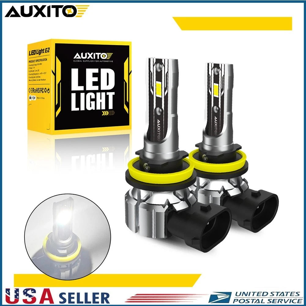 H11 H8 LED Headlight Bulbs for Universal Vehicles (60000LM, 6500K)