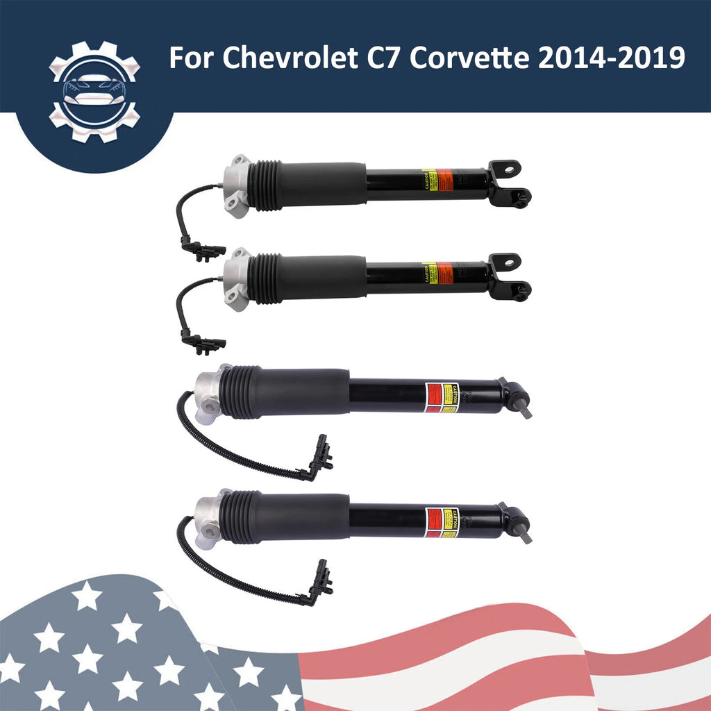 Set of 4 Shock Struts w/ Electric for Chevy C7 Corvette (2014–2019)