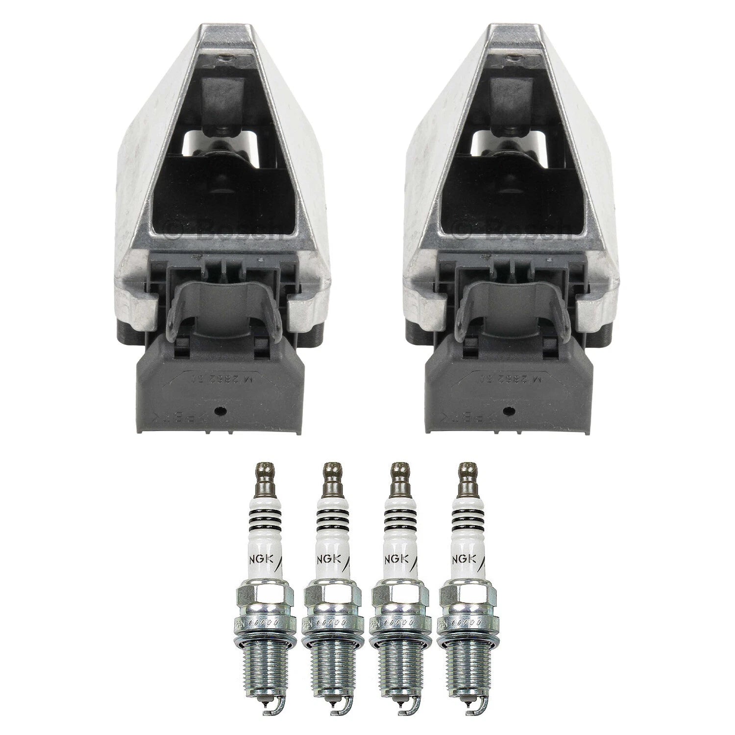 Set of 2 Ignition Coils & 4 NGK Iridium IX Spark Plugs for W202 C220 (1994–1996)
