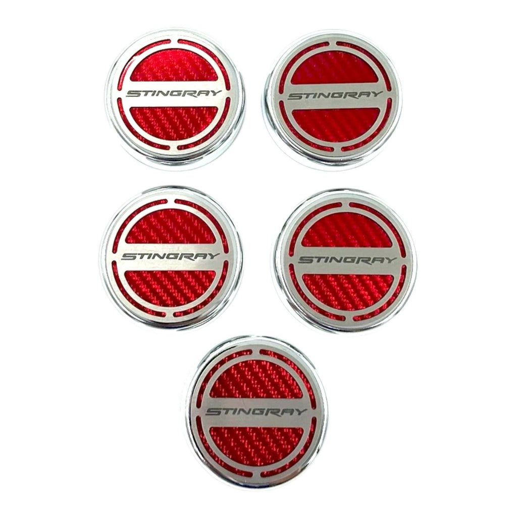 Automatic Transmission Fluid Cap Cover Set for Red Stingray C7 Corvette (2014–2019)
