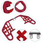 Red Nerf Bars w/ Nets for Yamaha Warrior 350 YFM350X (1987–2004)