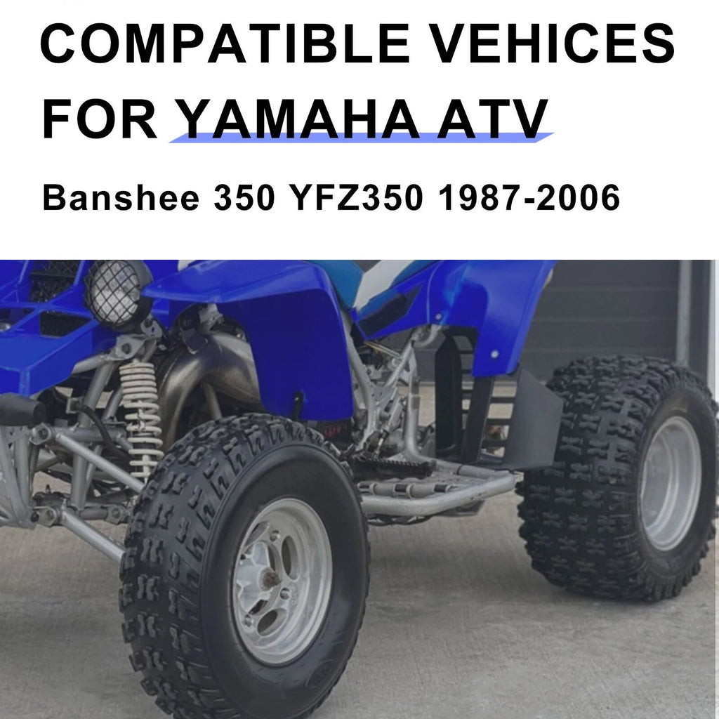 Black Heel Guards for Yamaha Banshee 350 (1987-2006)