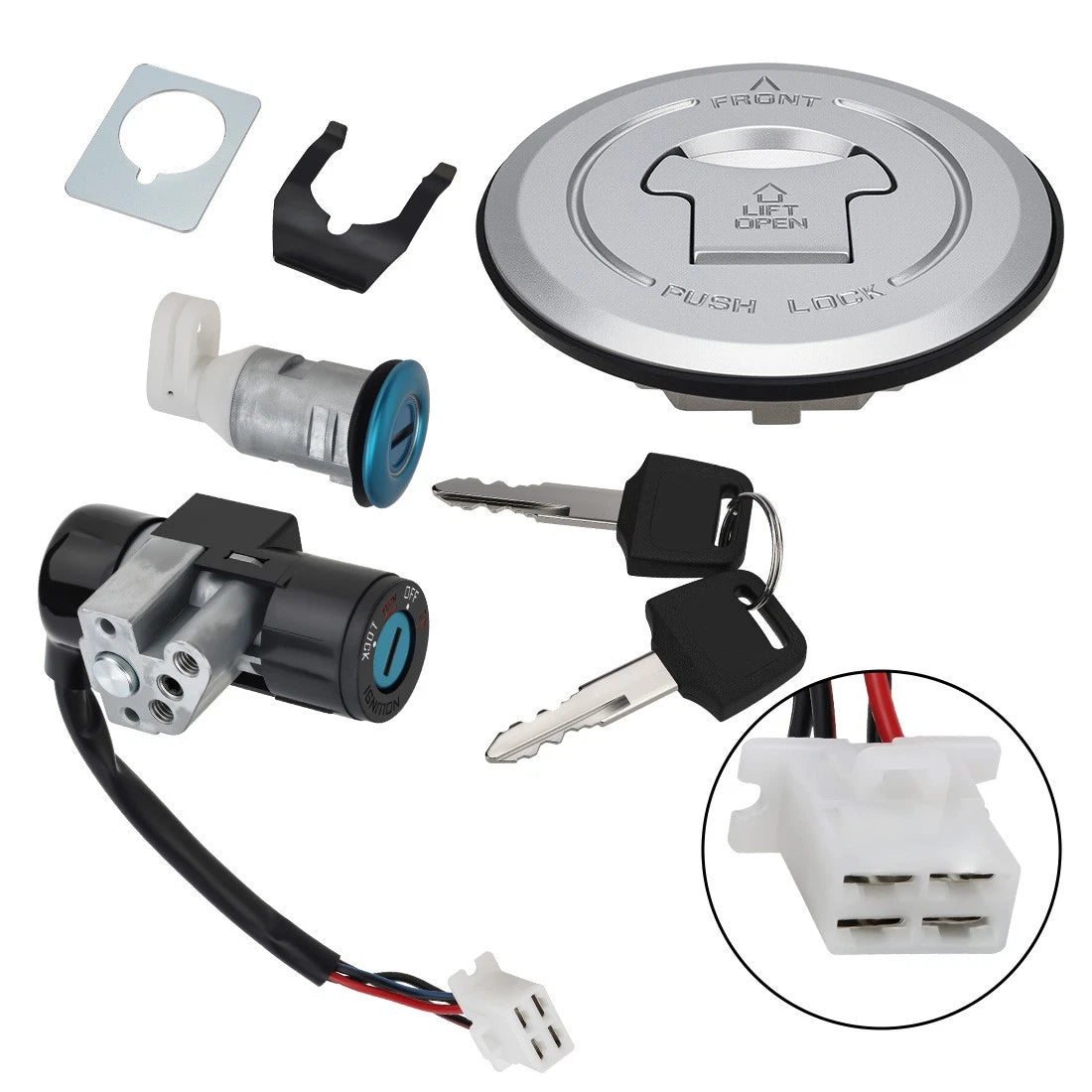 Lock Set Key Switch for Honda Grom 125 (2014–2015) 35010-K26-910, 35010-K26-911