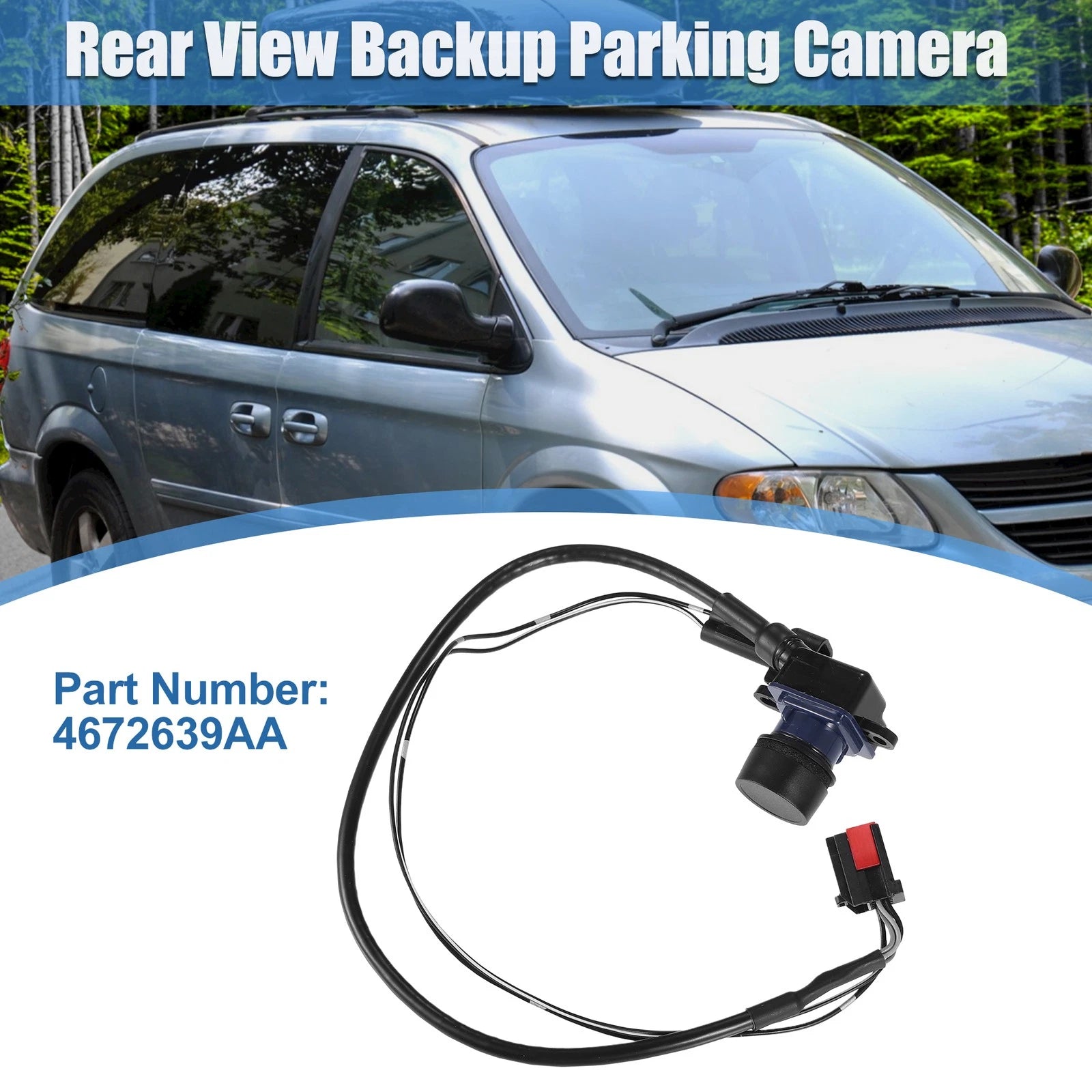 Rear View Reversing Parking Camera No.4672639AA for Dodge Grand Caravan (2008–2020)