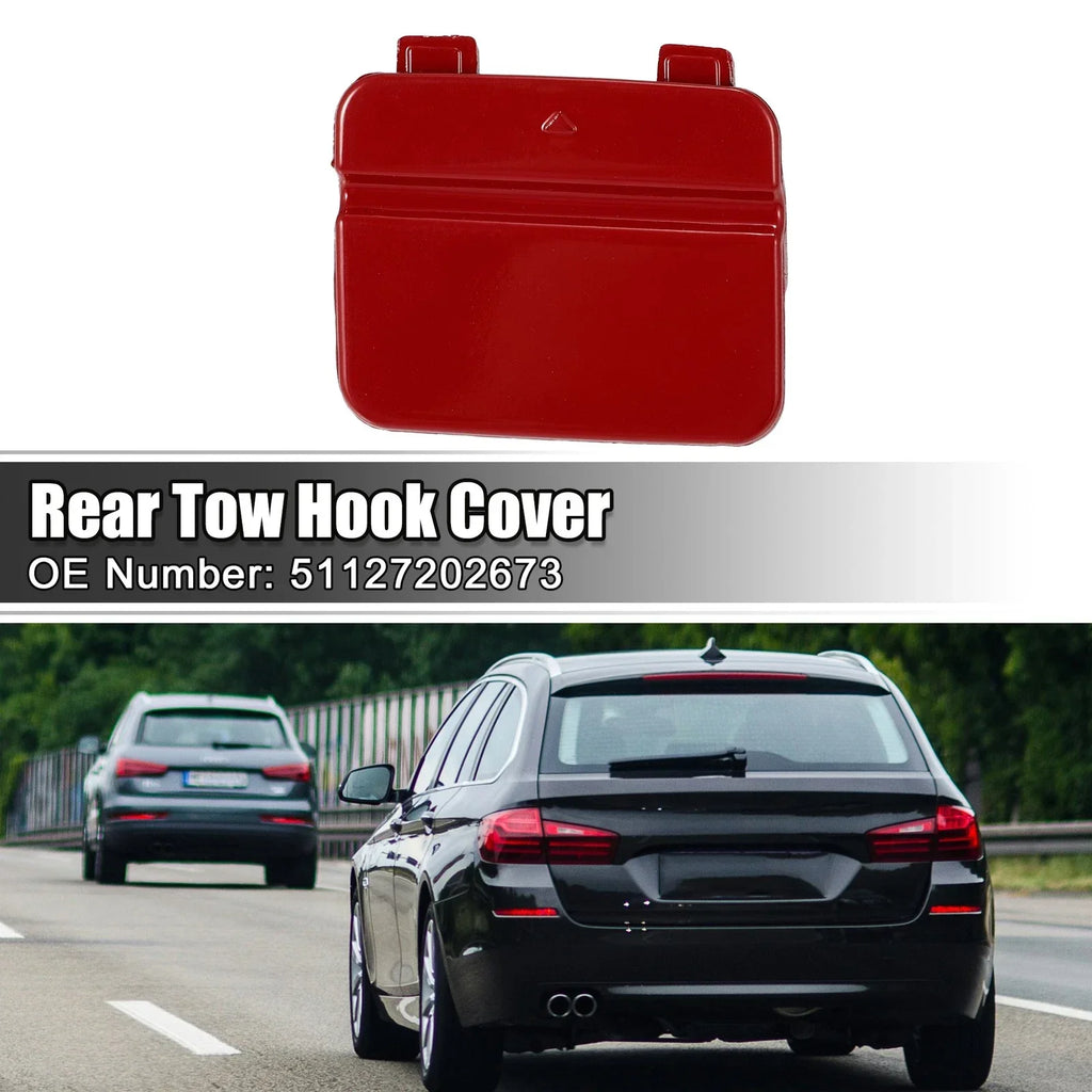 Tow Hook Cover Rear Bumper for BMW 3 Series Red