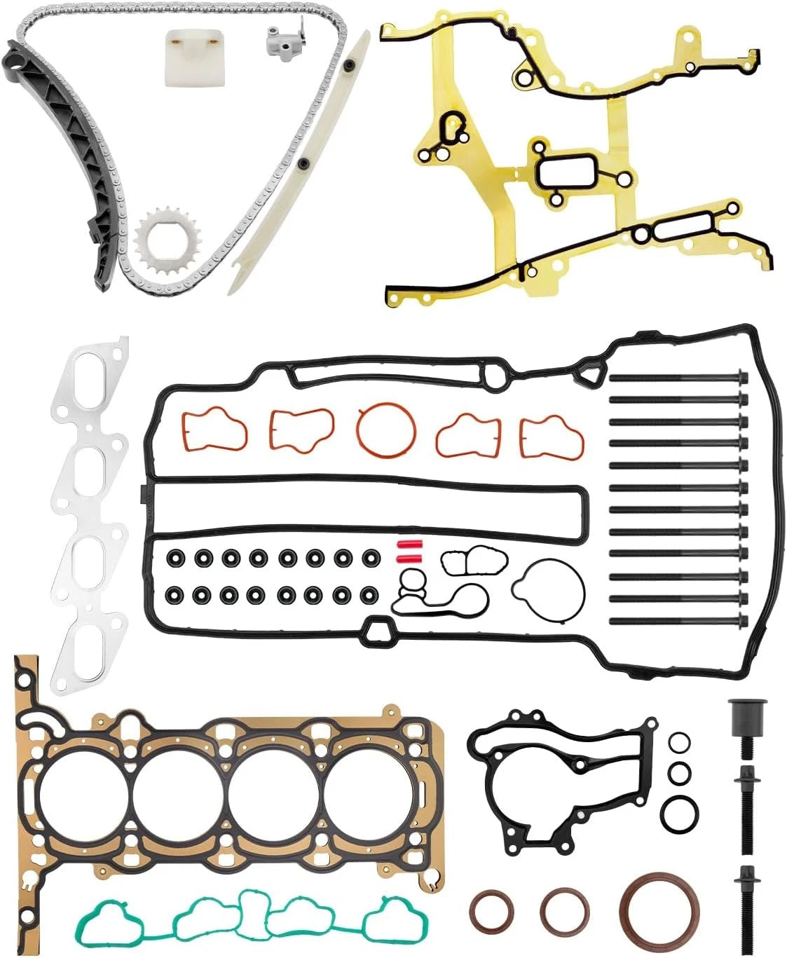 Timing Chain Kit with Head Gaskets for Chevy Cruze Limited Sonic Trax Buick Encore (2016–2019)