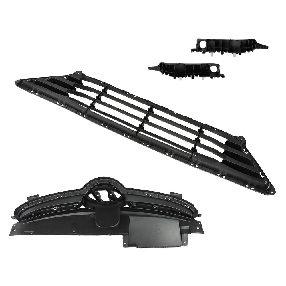 Set of 2 Front Upper Lower Grilles & Bumper Brackets for Hyundai Elantra (2014–2016)
