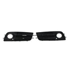 Black Front Bumper Fog Light Grille Covers for Audi A4 B8 S4 (2008-2012)