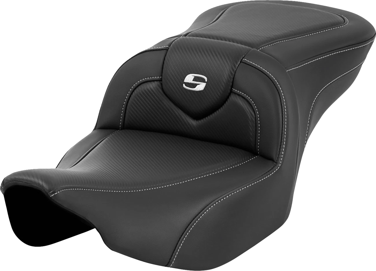 SADDLEMEN Roadsofa Seat for - Carbon Fiber, Silver Stitch