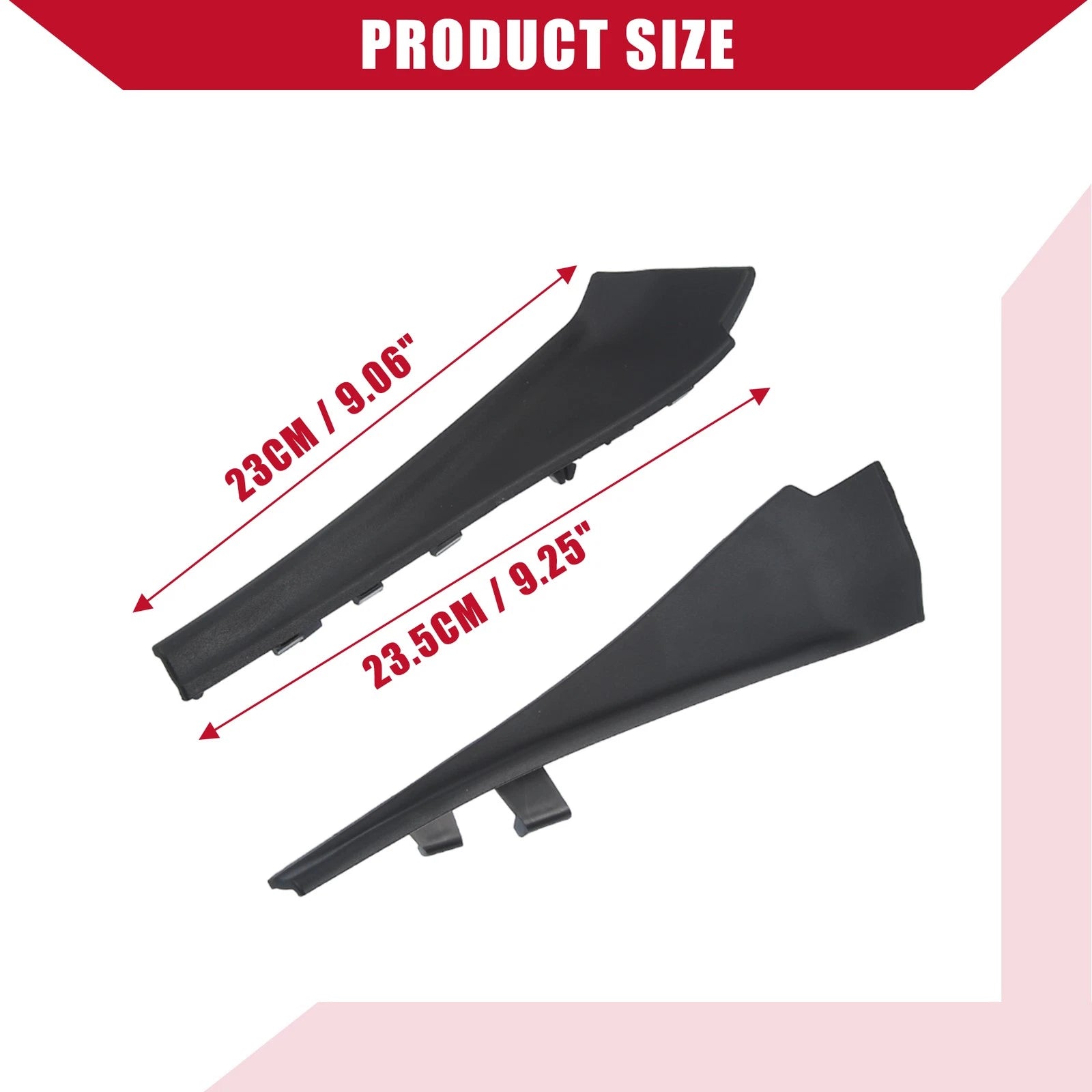 Front Windshield Wiper Side Cowl Extension Trim for Nissan Rogue (2014–2020)