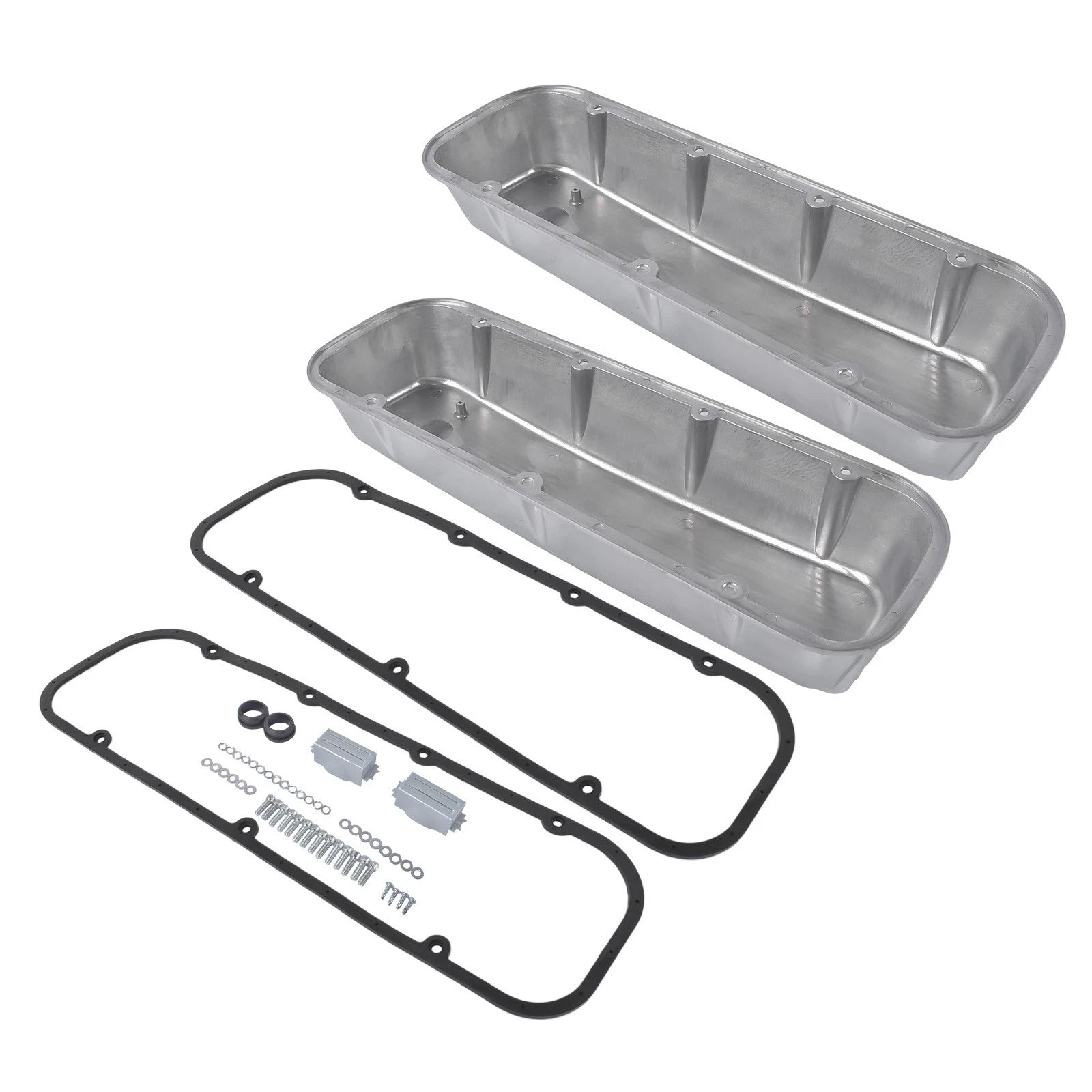 Finned Valve Covers for Chevy Big Block 427 454 502 (Fits 1965–2002)