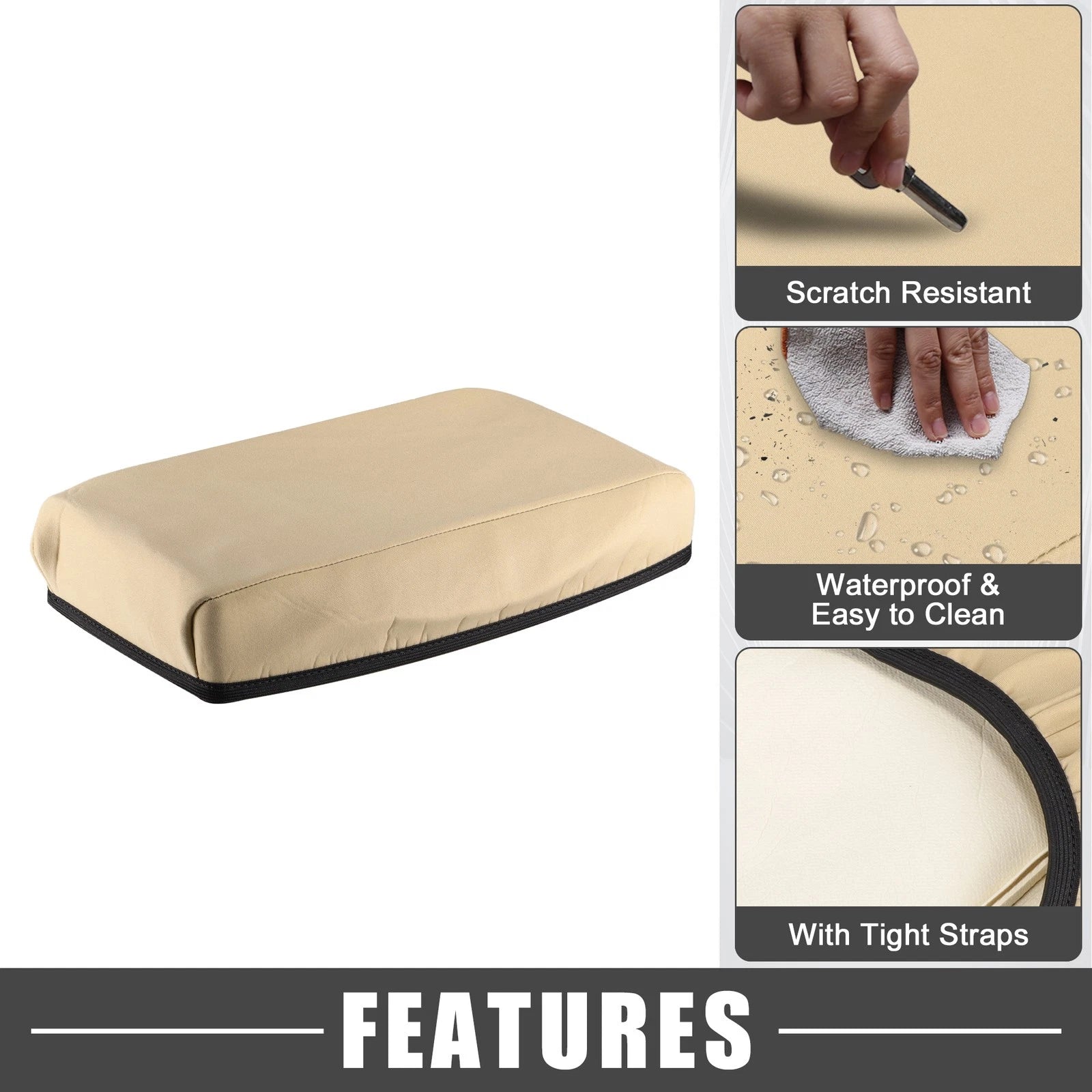 Center Console Armrest Cover for Nissan Altima (2007–2012) Light Brown