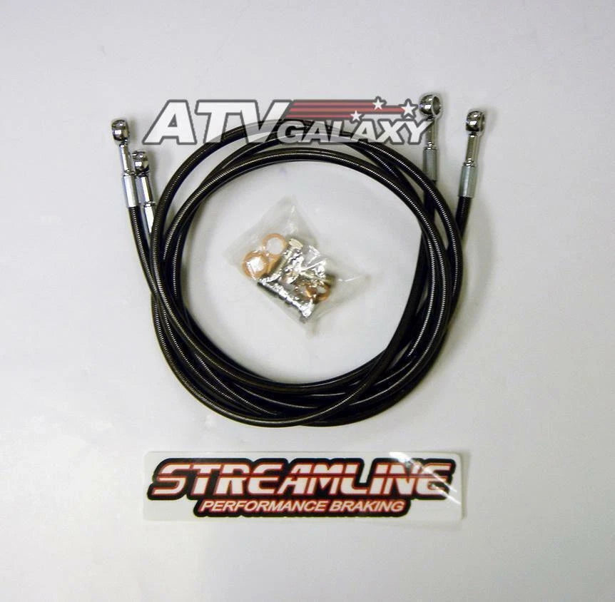 Streamline Steel Braided Front Brake Line Kit for LT250R (All Years)