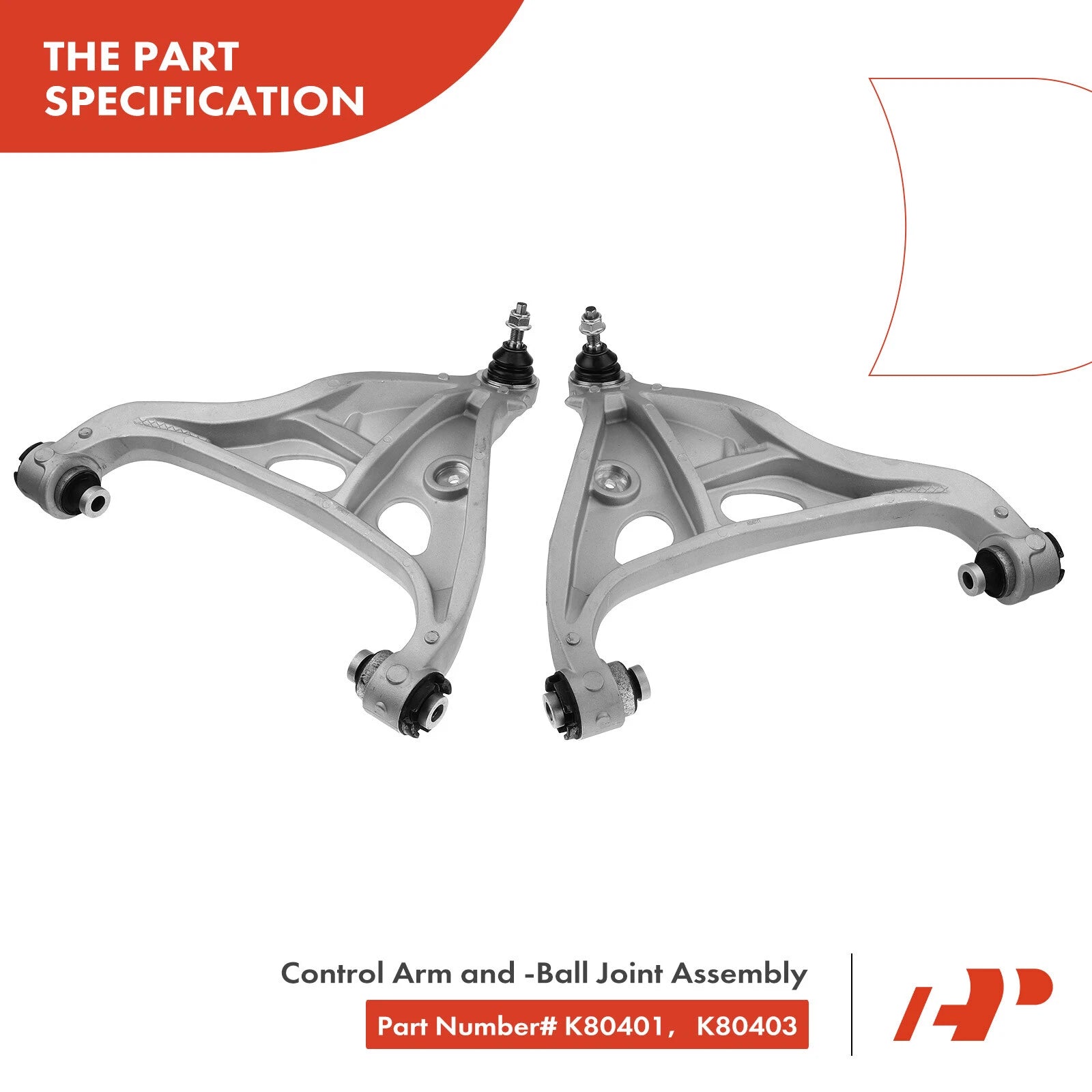 Set of 6 Front Control Arms with Ball Joints for Ford F-150 (2004–2008)