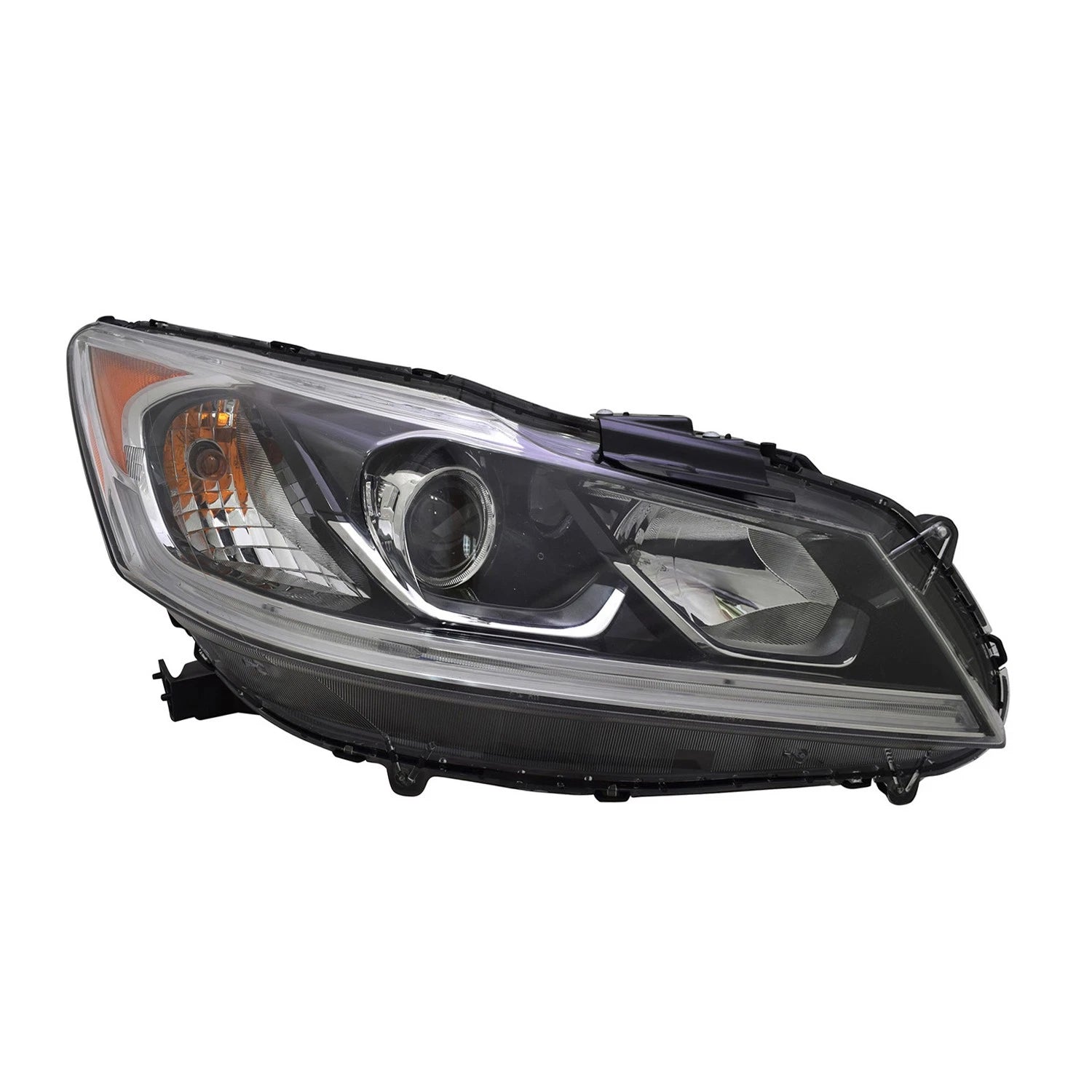 Passenger Halogen Headlight Assembly w LED DRL Replacement for Honda CR V (2017–2022)