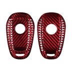 Remote Key Shell Cover Case for Alfa Romeo Stelvio (2017–2023) Red Carbon Fiber