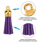 250PCS Leather Keychain Tassels for DIY Jewelry