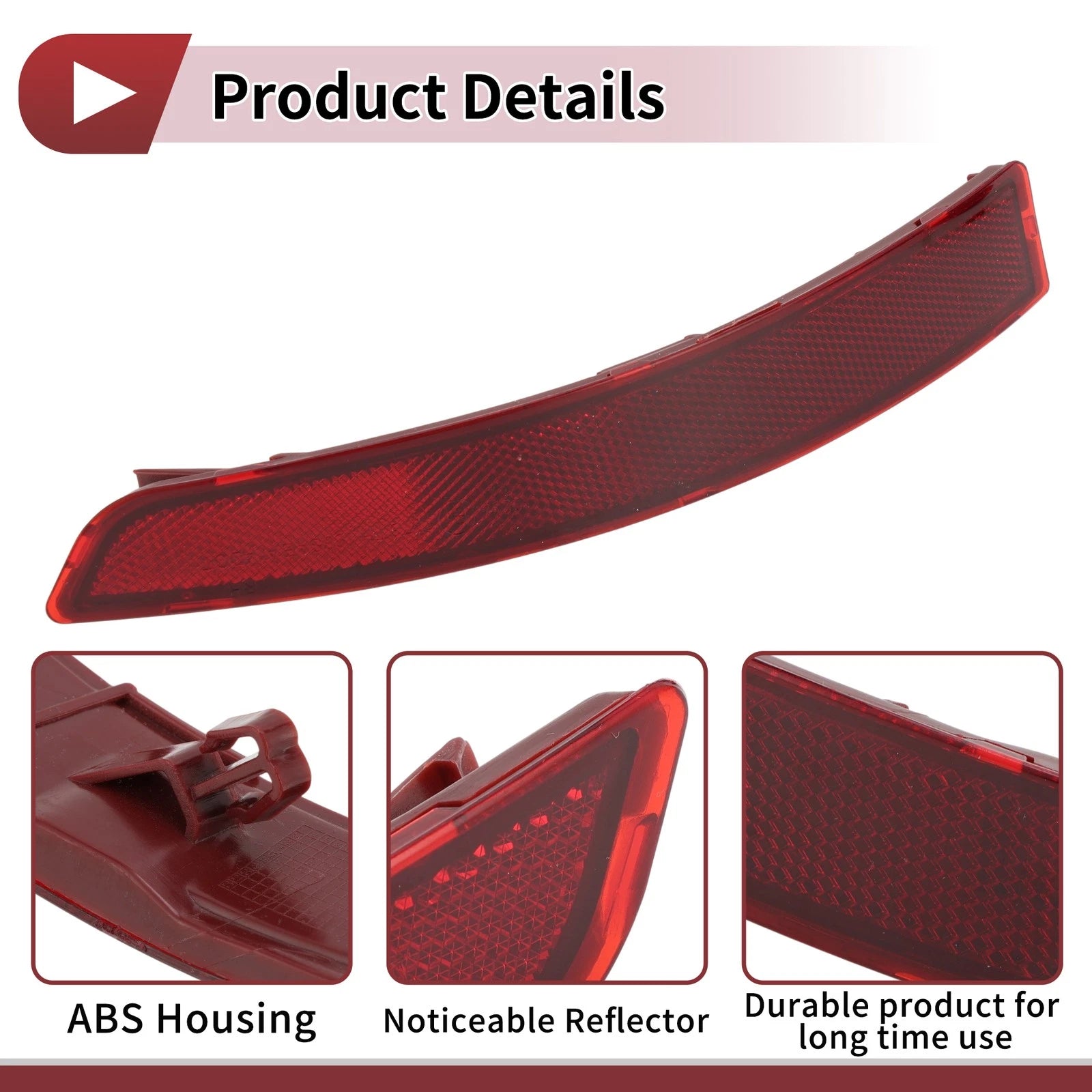 1 Pair Rear Bumper Reflectors No.5C6945106B for Volkswagen Jetta (2015–2018)