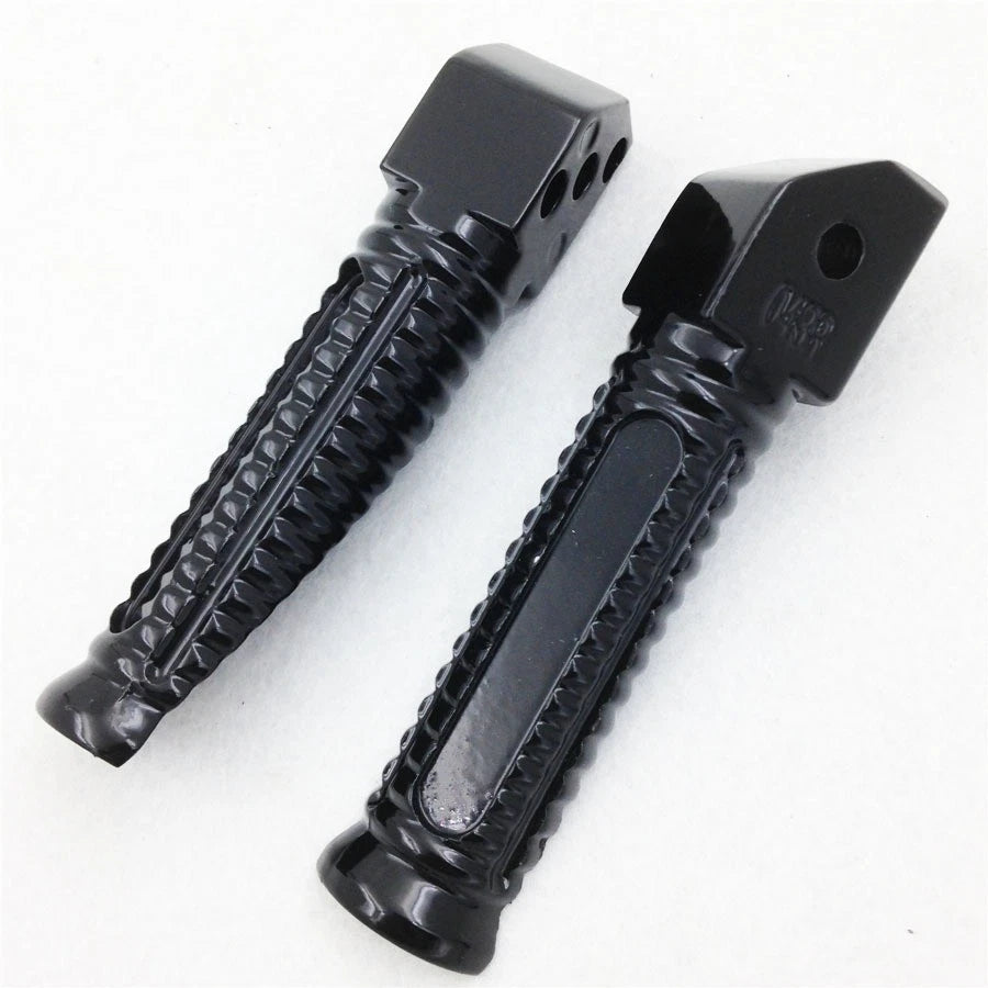 Black Racing Foot Pegs for Kawasaki ZX-6R 636RR ZZR 750 1100 1200 10R