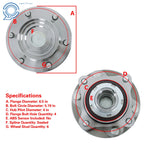 2X Front Wheel Bearing Hub for Toyota 4Runner Tacoma (2005–2015)