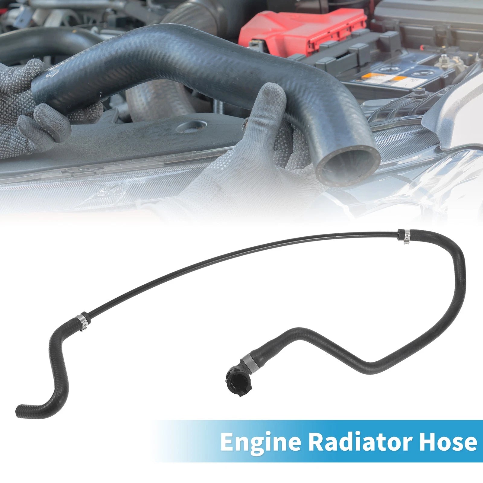 Engine Radiator Hose No. 17127534527 for BMW 750i (2006–2008) Rubber Black