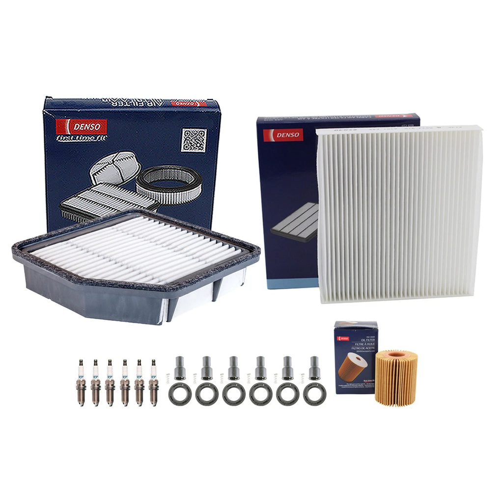 Denso Tune Up Kit 6 Spark Plugs & Boots for Lexus GS350 IS250 (2006–2019)