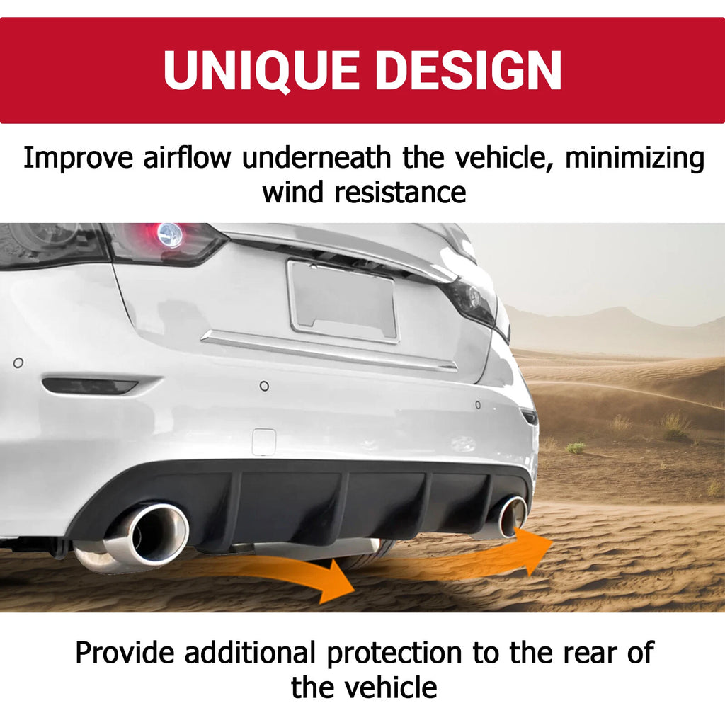 Rear Bumper Diffuser Lip Spoiler for Infiniti Q50 (2014-2017)