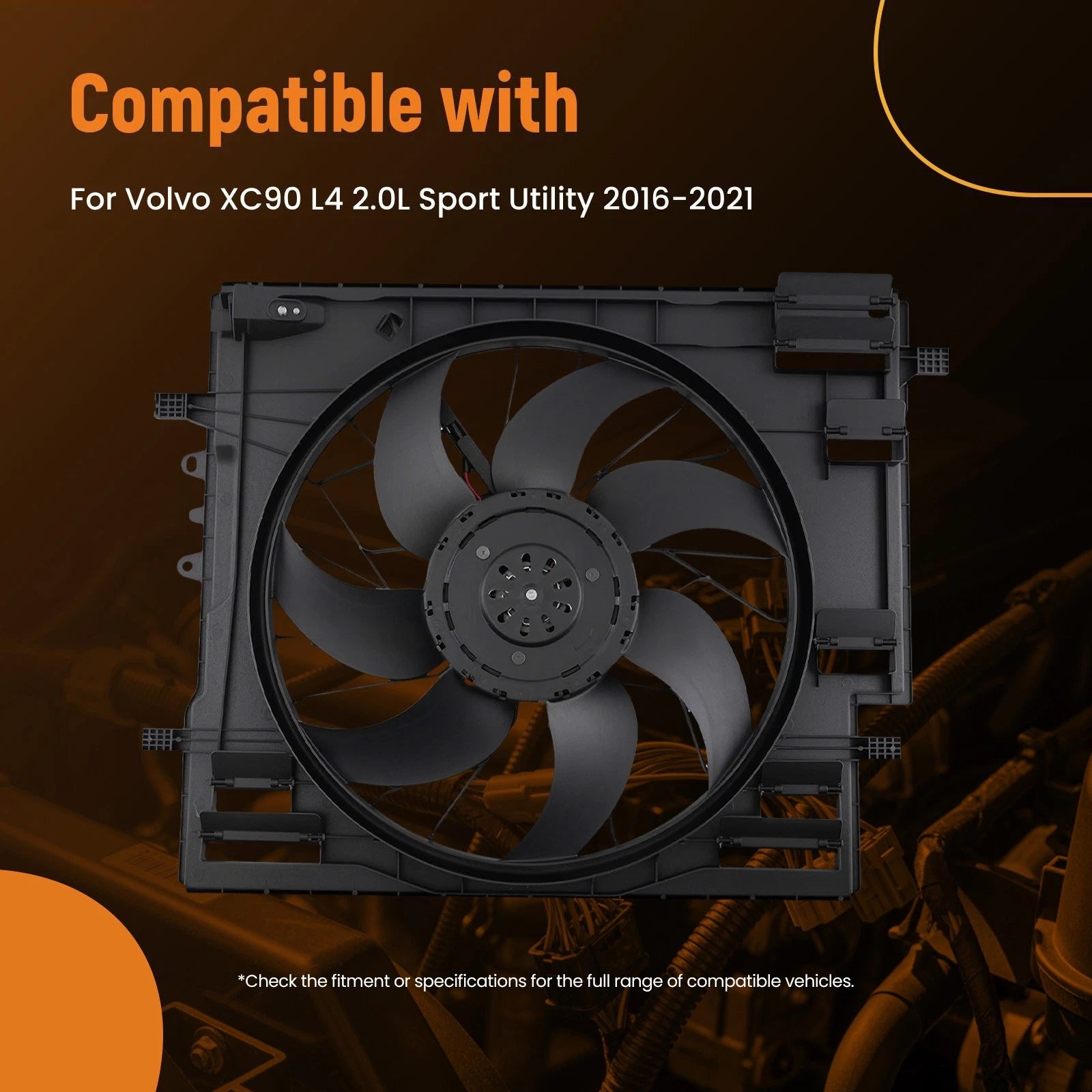 Radiator Cooling Fan Assembly for Volvo XC90 (2016–2021) 31657772