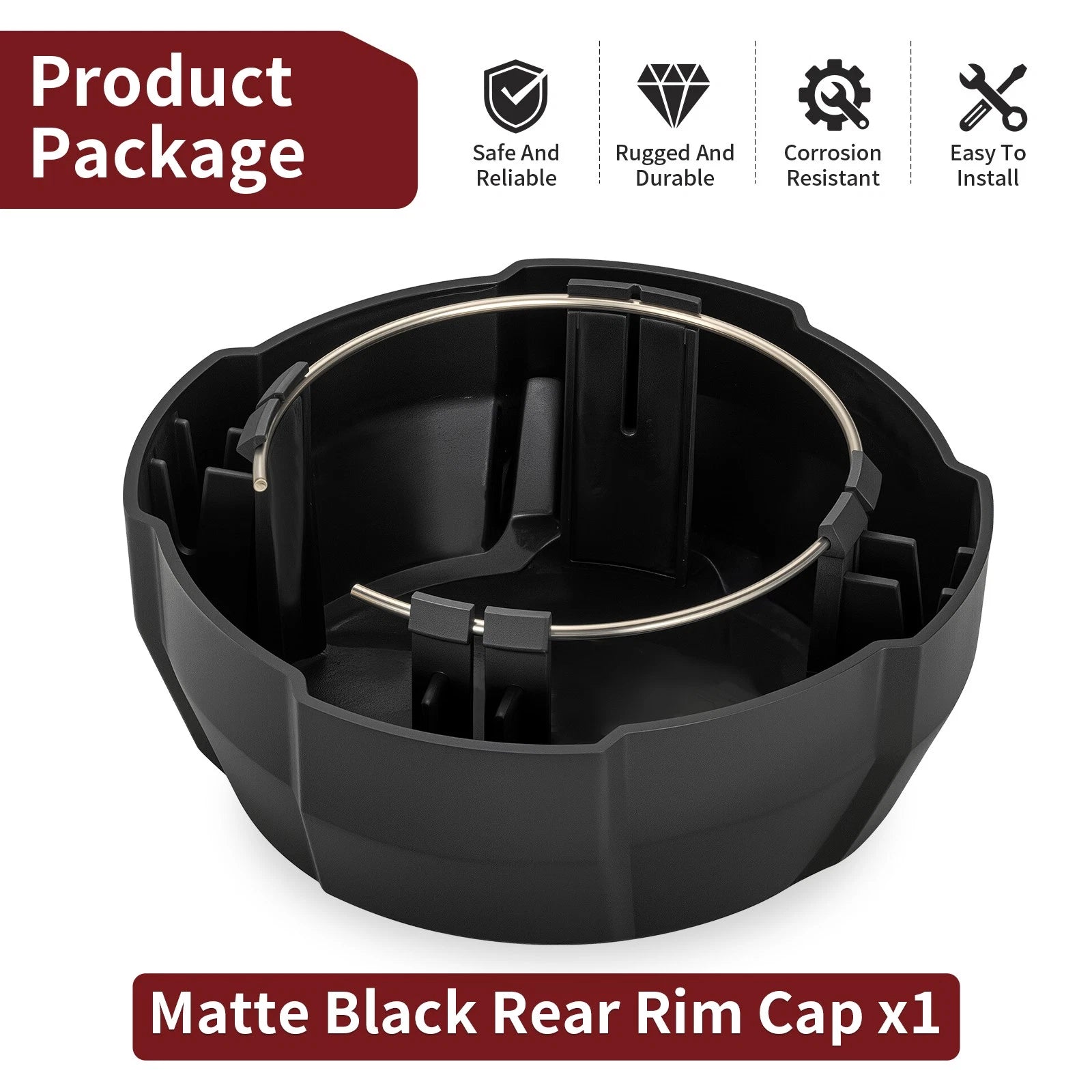 Matte Black Rim Cap 1524066-458 for Polaris Ranger 570 Crew SP (2022–2025)