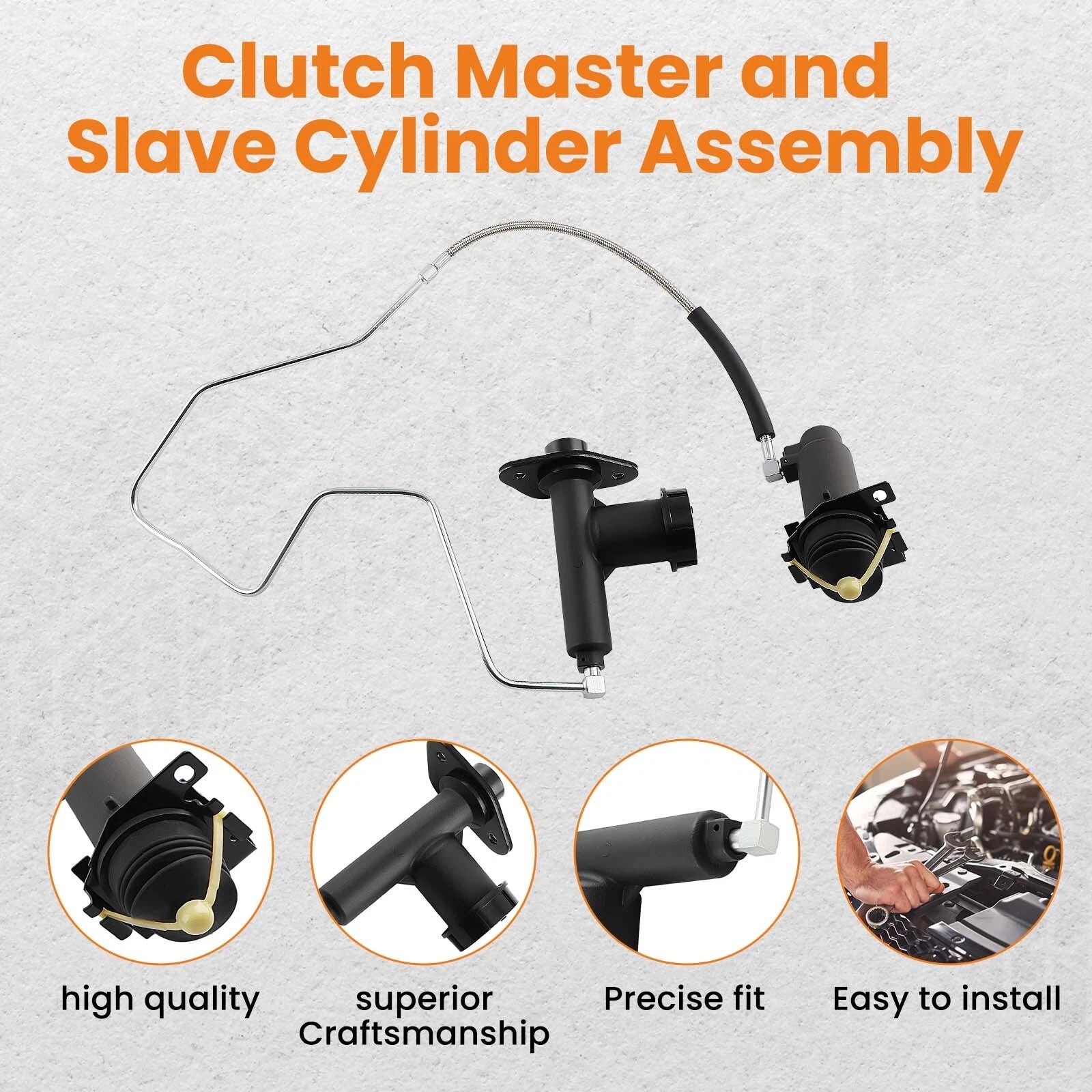 Clutch Master and Slave Cylinder Assembly for Ford F Super Duty (1993–1997)