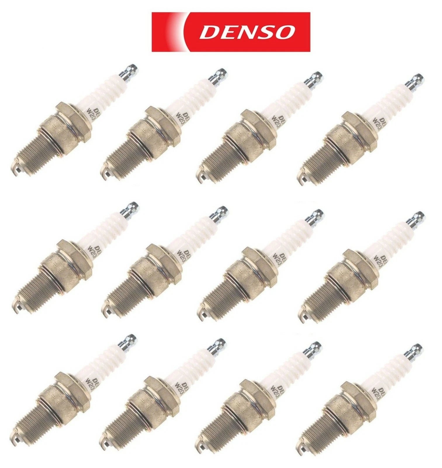 Set of 12 Spark Plugs Denso W20EPRU for Dodge Porsche VW Volvo Ferrari Suzuki