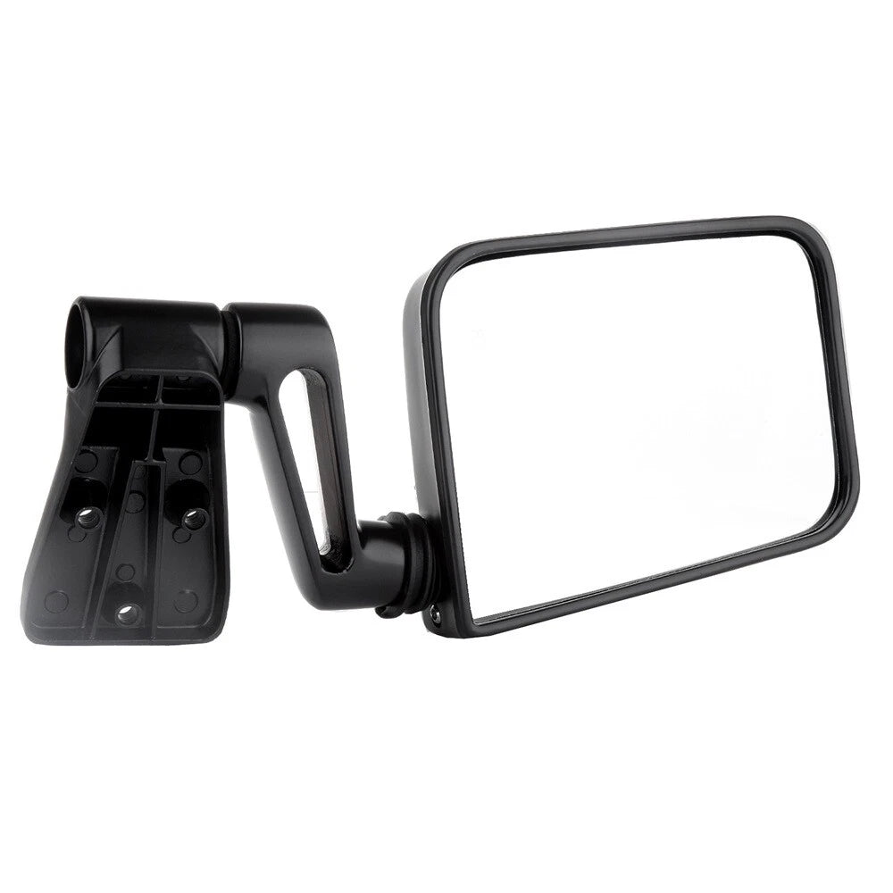 Set of 2 Black Manual Side View Mirrors for Jeep Wrangler (1987-2002)