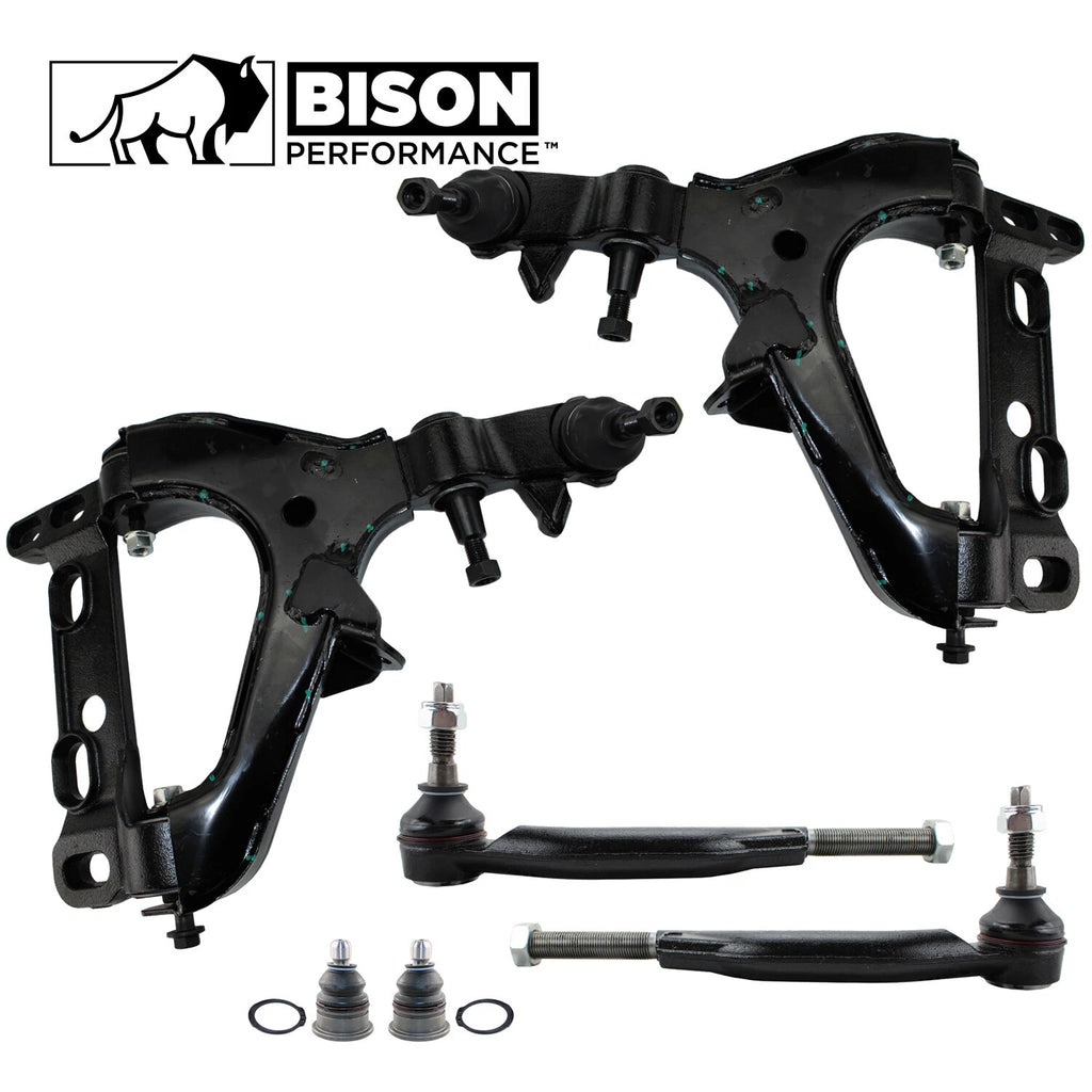 6pc Front Lower Control Arm Outer Tie Rods Kit for Chevy GMC