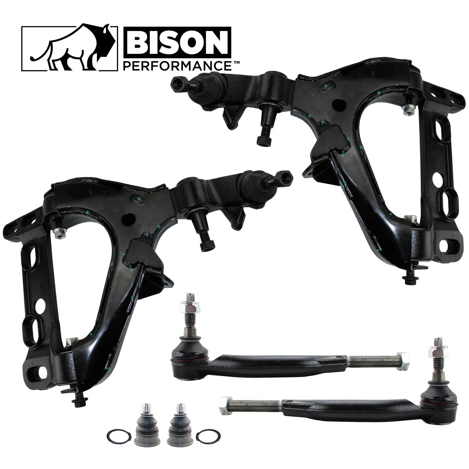 6pc Front Lower Control Arm Outer Tie Rods Kit for Chevy GMC