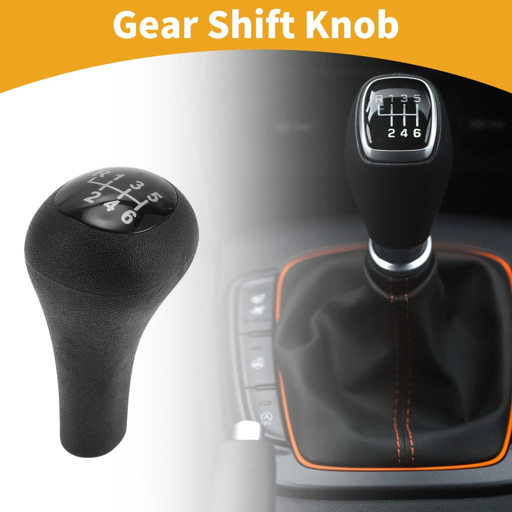 6 Speed Gear Shift Knob for Ford Focus (2003–2007) Black Plastic