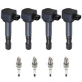 Set of 4 Ignition Coils and Spark Plugs for Acura EL Honda Civic (2001–2005)