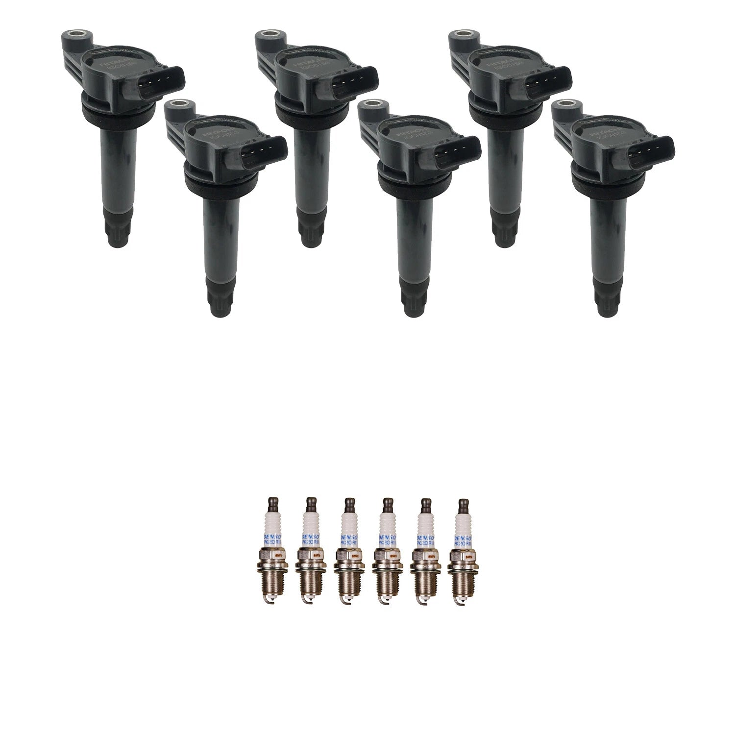 Set of 6 Ignition Coils & Denso Double Platinum Spark Plugs for Camry V6