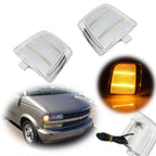 Clear Amber LED Corner Parking Side Marker Lamps for Chevy Safari Van (1995–2005)