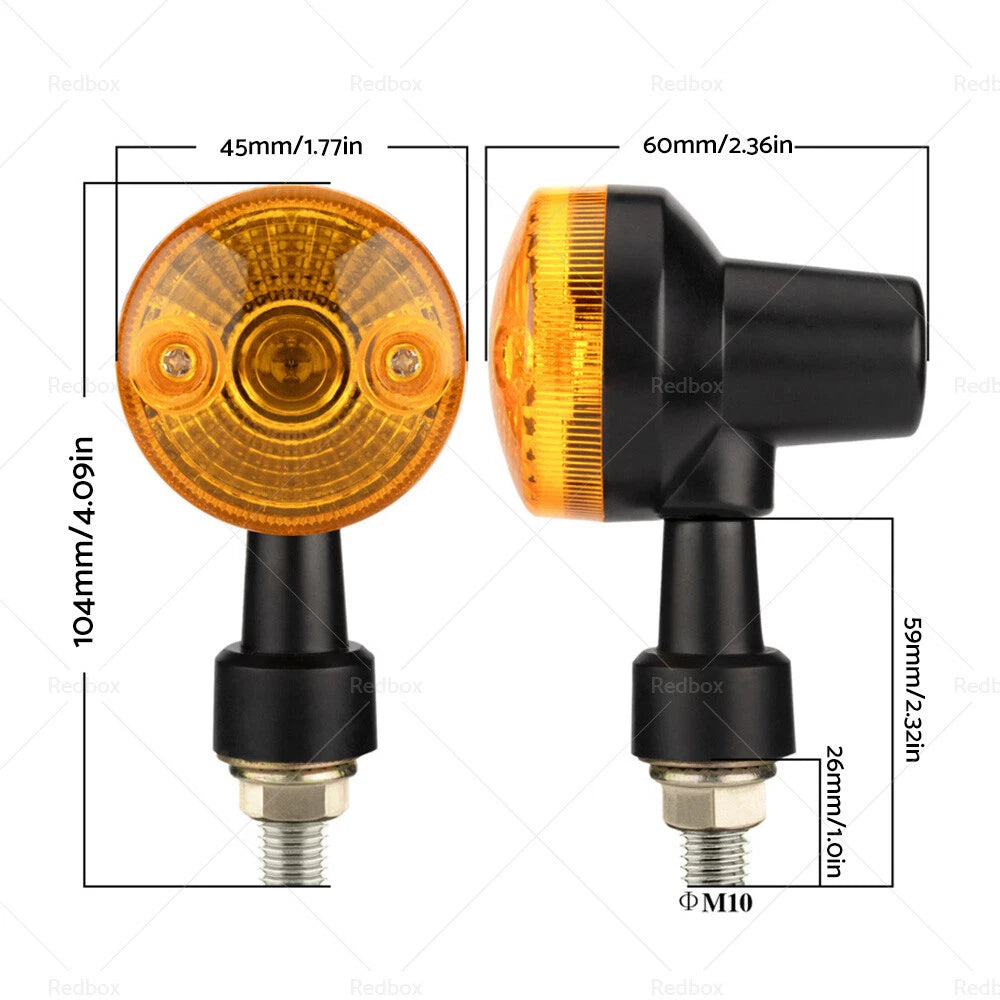 4X Turn Signals Amber for Harley Motorcycle (2002–2023)