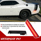 Set of 2 Red Lens LED Rear Bumper Side Marker Lights for Dodge Challenger