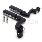 Gear Skull Arched Footpeg Mounting Kit for Motorcycle (Chrome, Black)