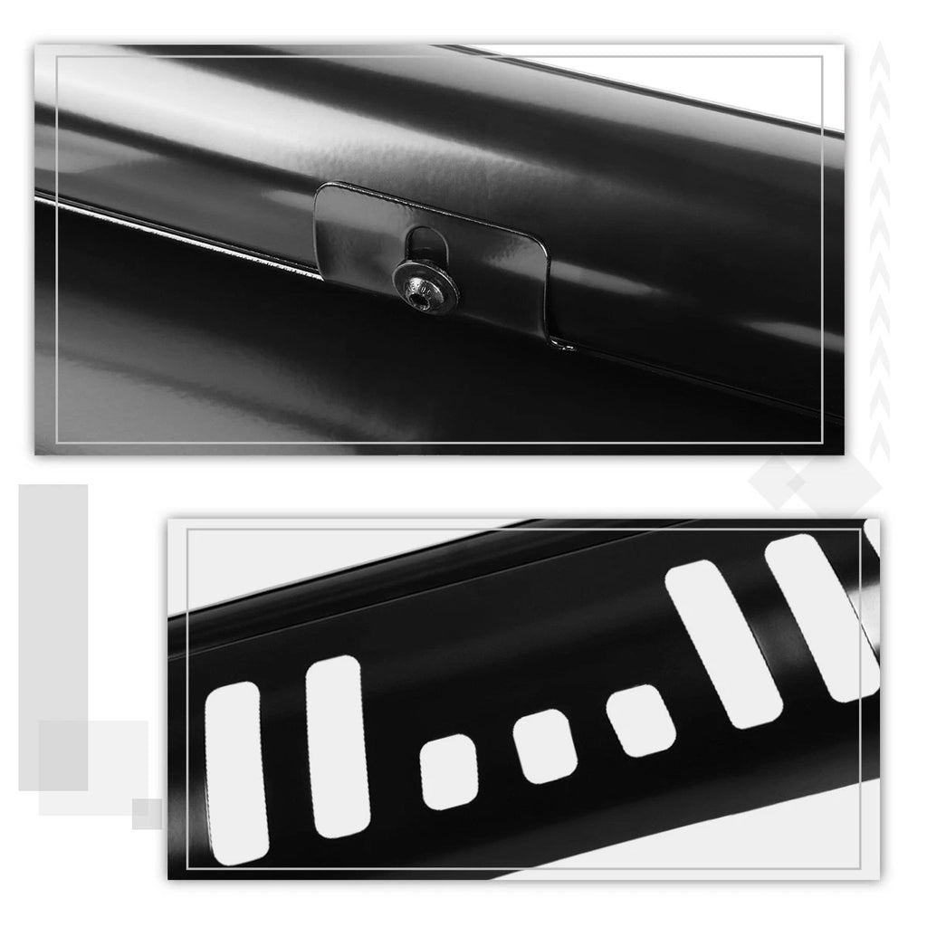 Set of 2 Black Aluminum Step Nerf Bars for Silverado/Sierra Crew Cab (2019–2024)