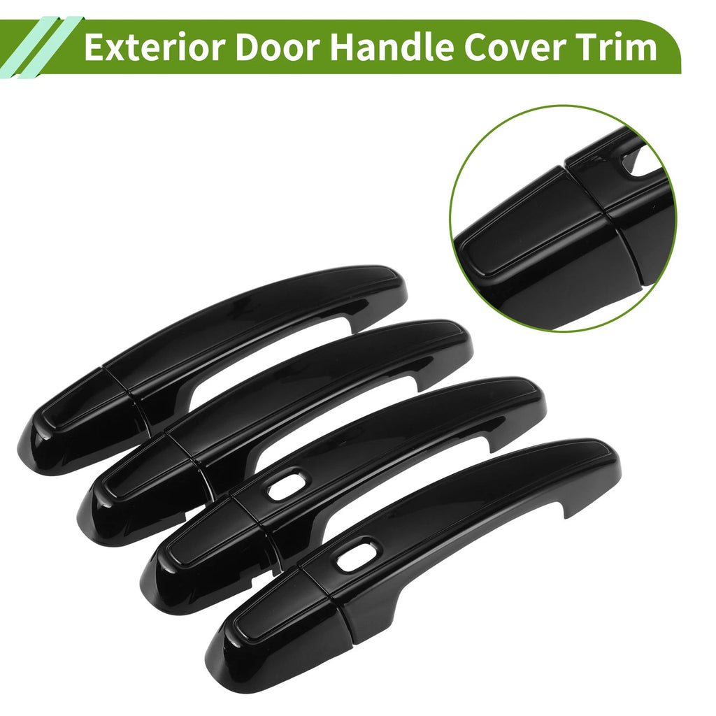 Exterior Door Handle Cover Trim for Chevrolet Equinox (2018–2023) Glossy Black