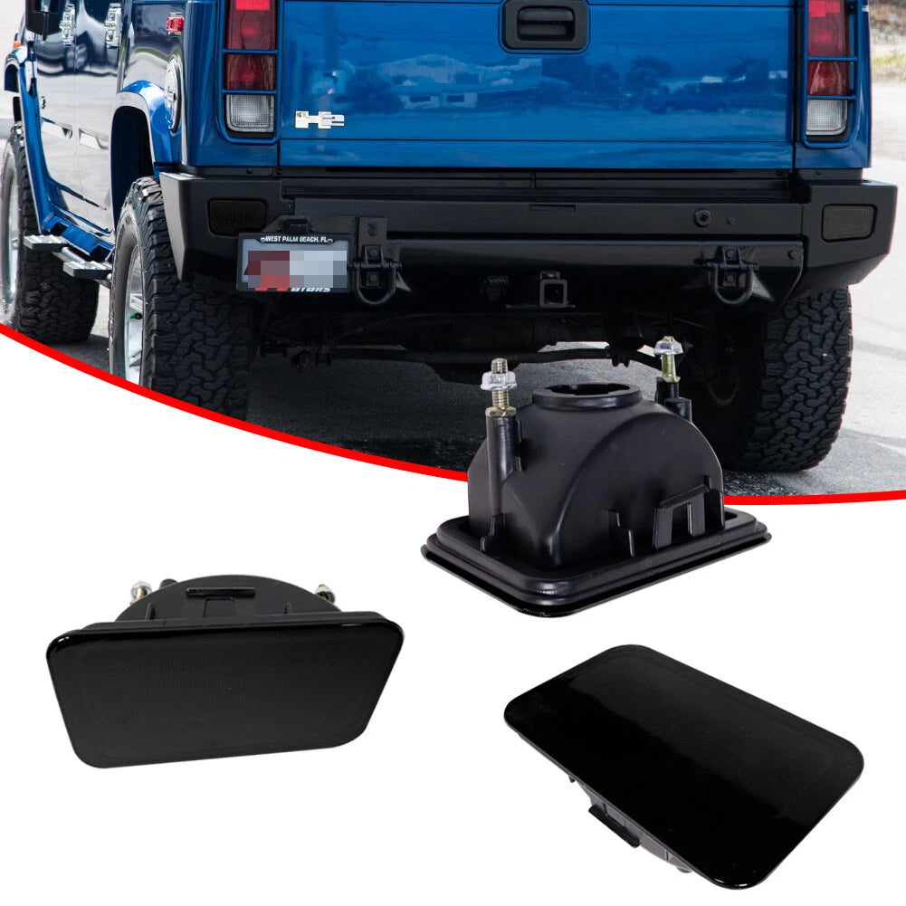 2X Smoked Lens Rear Bumper Reflectors for Hummer H2 (2005–2009)