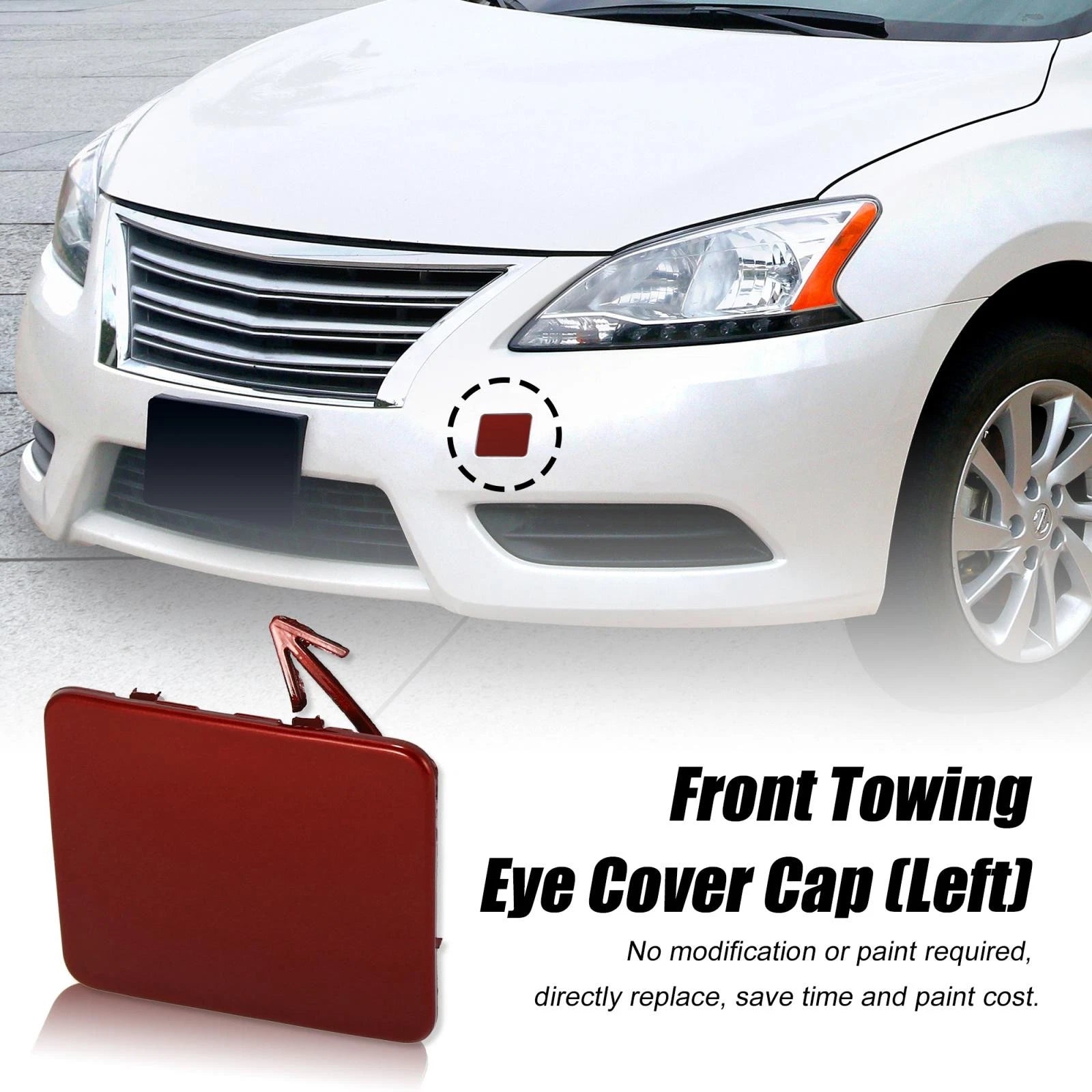 Tow Hook Eye Cover Cap 622A0-3SH0A for Nissan Sentra (2013–2016)
