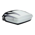 Chopped Trunk for Harley Touring (2014–2023) White Amethyst Black Licorice Flames