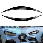 Car Headlight Eyelid Trims  Black for Hyundai i30 i30N MK3 (2017-2020)