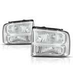 Chrome Housing Headlight Clear Corner Lamps for Ford F250/F350 (2005–2007)