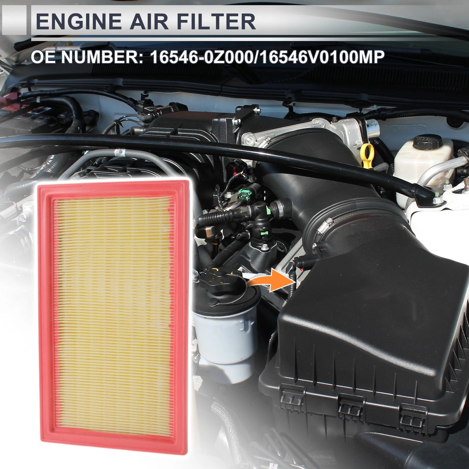 Engine Air Filter No. 16546V0100 for Nissan Quest 3.5L (2004–2017)