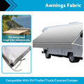 Awning Fabric for RV Trailer Caravan Truck (14 FT, Waterproof Vinyl)
